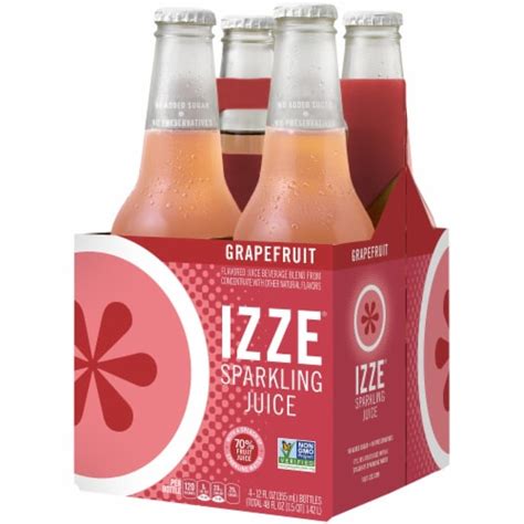 Izze Sparkling Juice Drink Grapefruit Flavored Juice Drink 4 Bottles