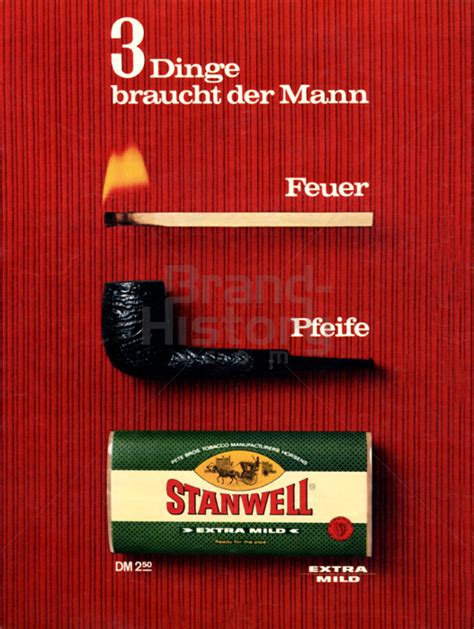Stanwell 3 Dinge Braucht Der Mann Feuer Pfeife Stanwell Extra Mild Dm 2 50 Brand History