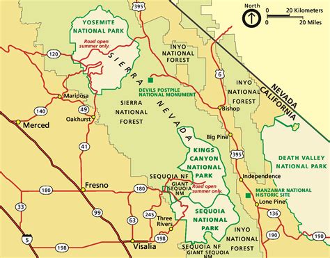 Kings Canyon And Sequoia National Parks Wall Map By G