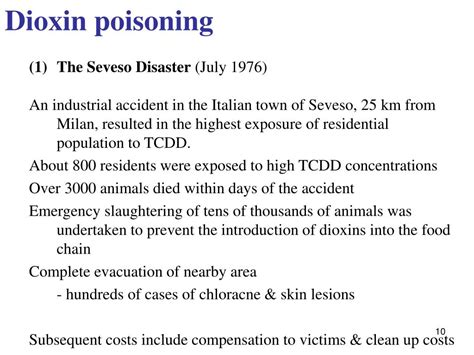 Many are widespread in the natural environment and can be found in soil and water as well as the tissue of animals. PPT - Dioxins PowerPoint Presentation, free download - ID ...