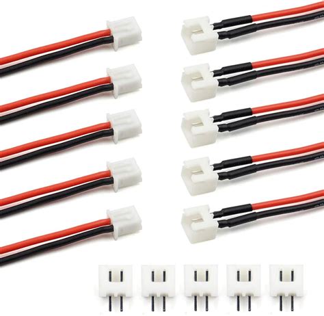 5 Pairs JST XH 2 54mm 1S 2 Pin Balance Plug Lead Socket Male And Female