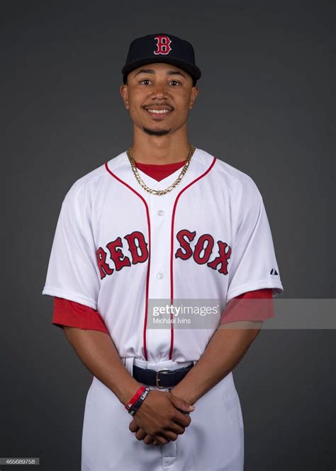 Mookie Betts Of The Boston Red Sox Poses During Photo Day On Sunday