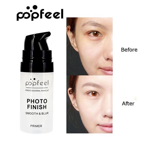 Popfeel 15ml Face Smooth Primer Make Up Pores Invisible Brighten Dull Skin Color Whitening Cream