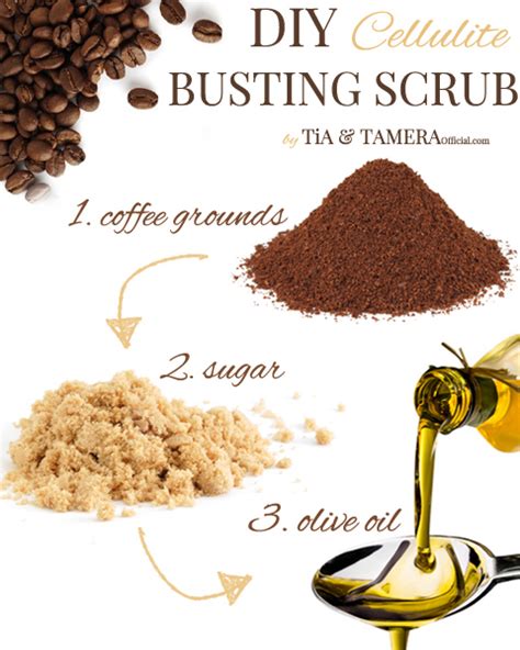 It stimulates the blood mix 1/2 cup ground coffee and 3 tablespoons olive oil. Anti-cellulite DIY coffee & Busting scrub | Trusper