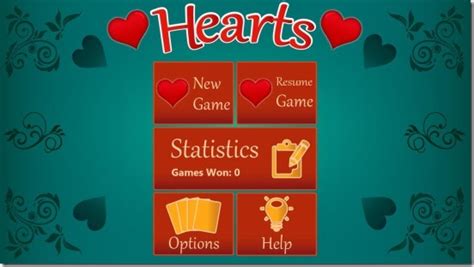 Sadly, it doesn't allow the players to put their own names anymore. Free Windows 8 Hearts Game App: Hearts Deluxe