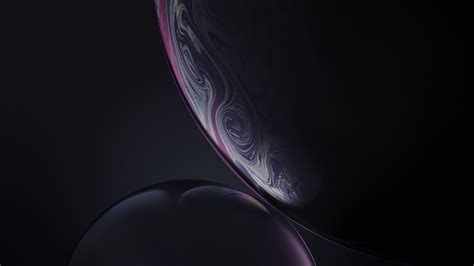 Iphone Xr Stock Dark Bubbles Wallpapers Hd Wallpapers Id 26246