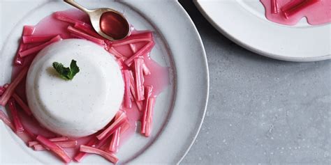 Panna Cotta With Poached Rhubarb Recipe Taste Of France