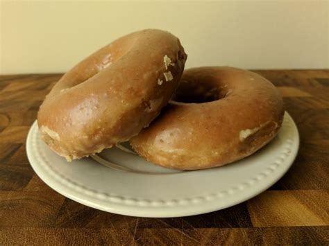 Once donuts doubled again, start frying them on hot oil over medium heat until golden brown on both sides. Review: Krispy Kreme - Gingerbread Glazed Donut | Brand Eating