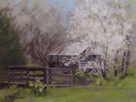 Old Farm Spring Painting By Karen Ilari Pixels