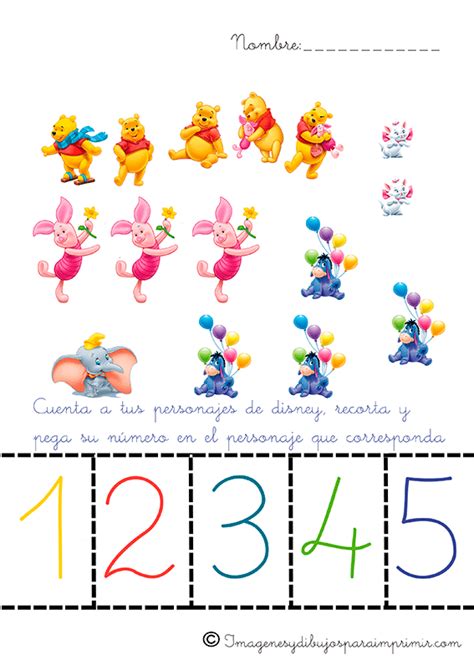 Aprender Los Números Con Disney Colorear Dibujosletras Actividades