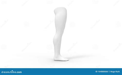 D Rendering Of A Human Leg Isolated In Studio Background Stock