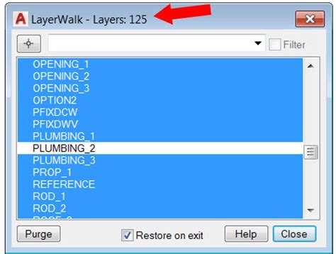 Using Autocads Layer Walk Tool Synergis