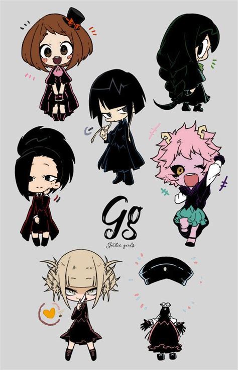 Ochaco Uraraka Tsuyu Asui Kyoka Jiro Momo Yaoyorozu Mina Ashido Himiko Toga And Toru