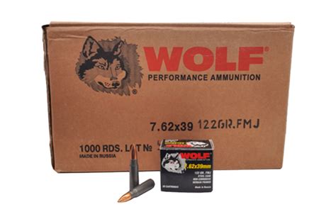 Wolf Performance 762x39 122 Grain Bi Metal Fmj Steel Case Ammunition
