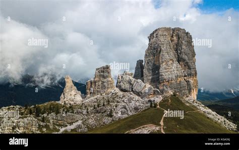 The Cinque Torri In Cortina Dampezzo Dolomites Italy Stock Photo Alamy