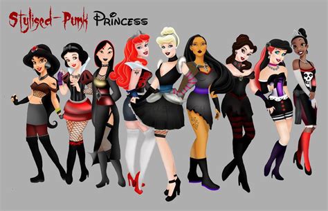 Disney Princesses Princesas Da Disney Punk Emo Disney Disney Punk