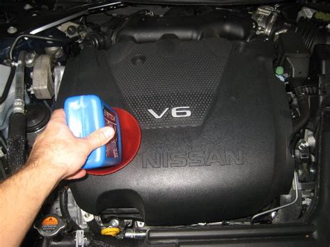 Nissan Maxima Vq35de V6 Engine Oil Change Filter Replacement Guide 042