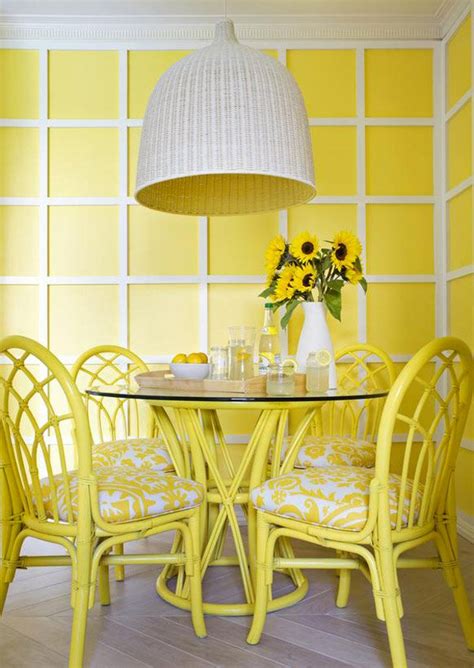 17 Bright And Pretty Yellow Dining Room Designs Home Design Lover