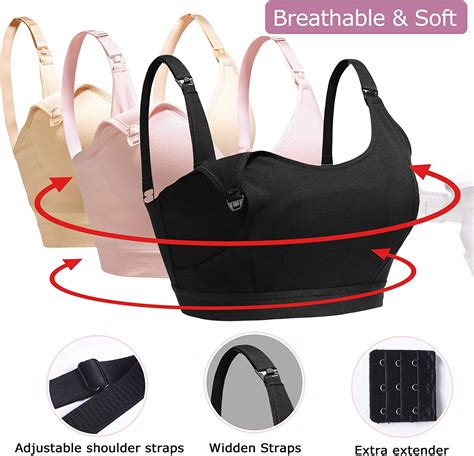 Lupantte 1 Puming Bra 2 Nursing Bras 3pack Set Hands