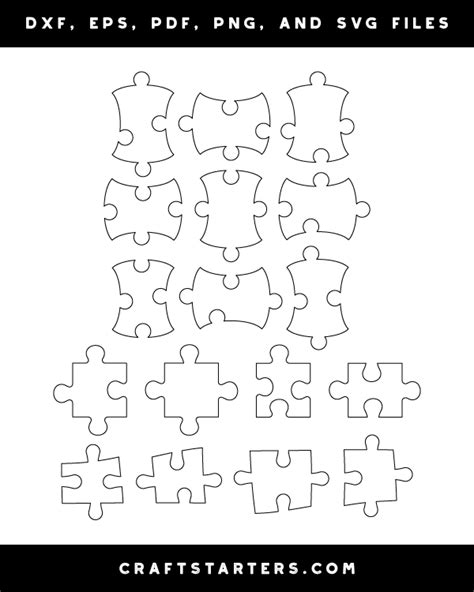 Download icon font or svg. Puzzle Piece Outline Patterns: DFX, EPS, PDF, PNG, and SVG ...