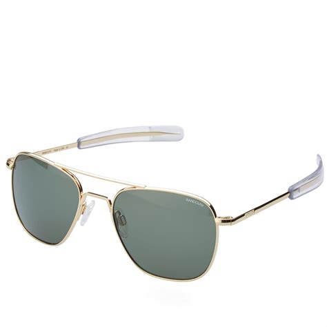 Randolph Engineering Aviator Sunglasses 23k Plated Gold And Agx End Uk