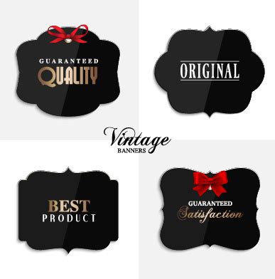 Cute Vintage Labels Cards Vector Graphics Free Vector In Encapsulated