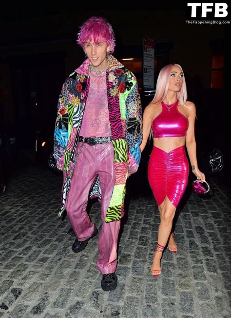 Megan Fox And Mgk Step Out For Another Night In Pink As They Arrive To