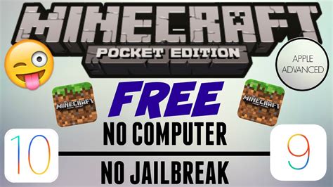 You are already on the right track here. PLAY MINECRAFT PE FOR FREE ON IOS 9 AND 10! NO JAILBREAK ...