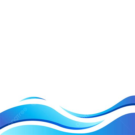 Gambar Bingkai Gelombang Biru Laut Dasar Sederhana Gelombang Biru Png