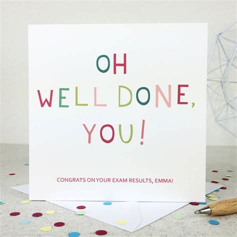 Congrats Oh Well Done You Congratulations Card By Wink Design