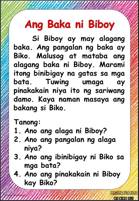 teacher fun files filipino reading materials with