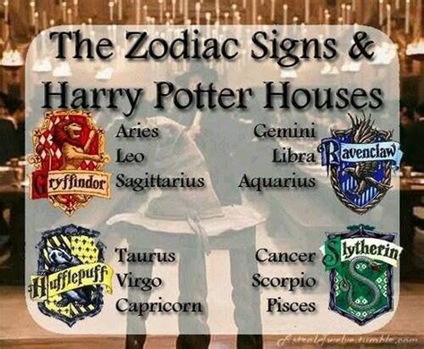The Zodiac Signs And Hogwarts Houses Harry Potter Amino