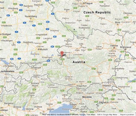 Salzburg On Map Of Austria