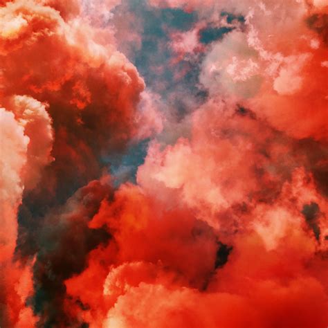 Red Sky At Night Red Smoky Cloudy Abstract Art Print By Printpix