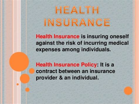 Health Insurance Ppt