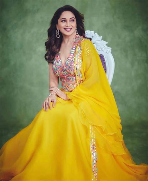 Madhuri Dixit In Yellow Desi Ehnic Wear 6 K4 Fashion