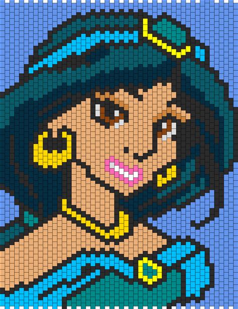 Disney Princess Pixel Art Grid