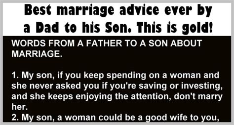 We have consolidated best '100+ funny marriage advice & quotes' that will help you to have a long lasting married life & will make you a lovely couple. Truth Follower: Most Important Piece of Marriage Advice ...