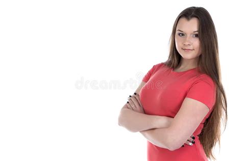 Portrait Of Teenage Girl With Arms Crossed Stock Photo Image Of