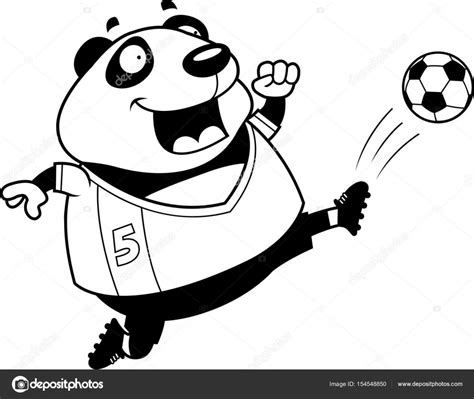 Cartoon Panda Soccer Kick Stock Vector Image By ©cthoman 154548850