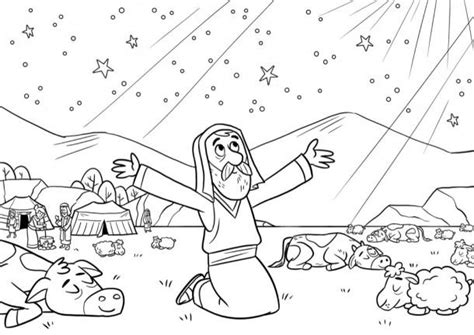Childrens Coloring Pages On God Calls Abraham  Bible coloring, Bible