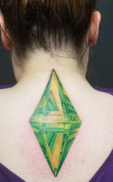 Tattoo Of The Sims Plumbob From Sims 3 Tattoos Triangle Tattoo