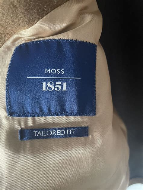 Moss Bros 1851 Tailored Fit Camel Double Face 42r Ebay