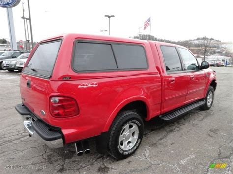 2003 Bright Red Ford F150 Xlt Supercrew 4x4 59739276 Photo 5