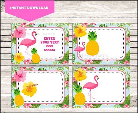 Flamingo Printable Cards Tags Book Labels Stickers Kids Cards T