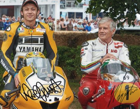 Giacomo Agostini and Valentino Rossi - Signed Photo - Motorcycle Riders