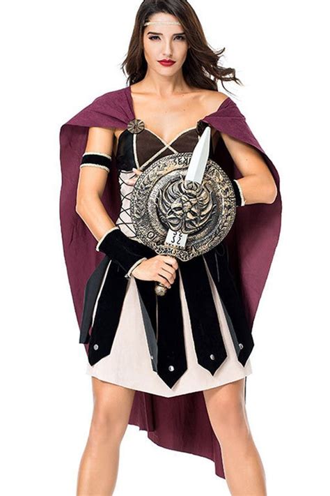 Black Female Warrior Gladiator Halloween Costume In 2021 Chic