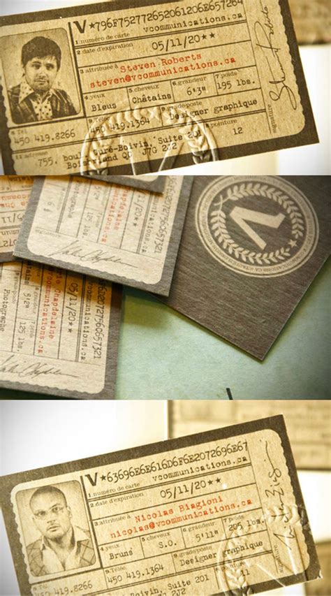 That work for your business. Cool Antique ID Card Letterpress Business Card Design ...