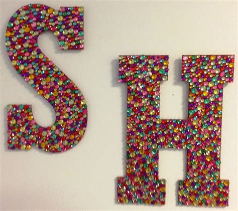 It would be great for a kids room or a more casual setting. Delectably Skinny: Crafty Ideas: Bejeweled Letters