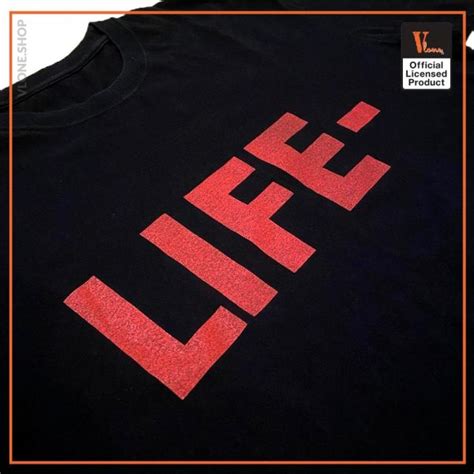 Vlone T Shirts Vlone Life Tee Black Vl2309 Vlone Shirt